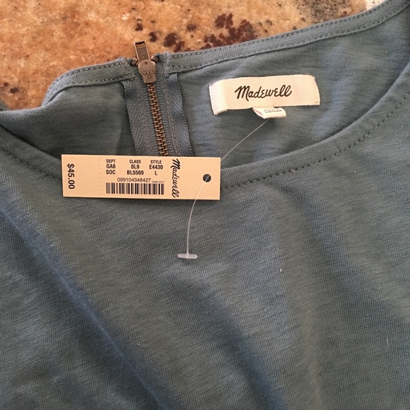Madewell blue back zip swing tee - Picture 3 of 4